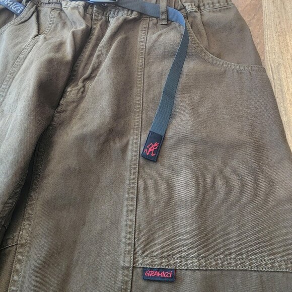 Gramicci Pants Mens Medium Olive Webbing Belt Elastic Waist Climbing G105-OGT - Picture 2 of 15